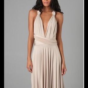 Twobirds bridesmaid dress champagne prom